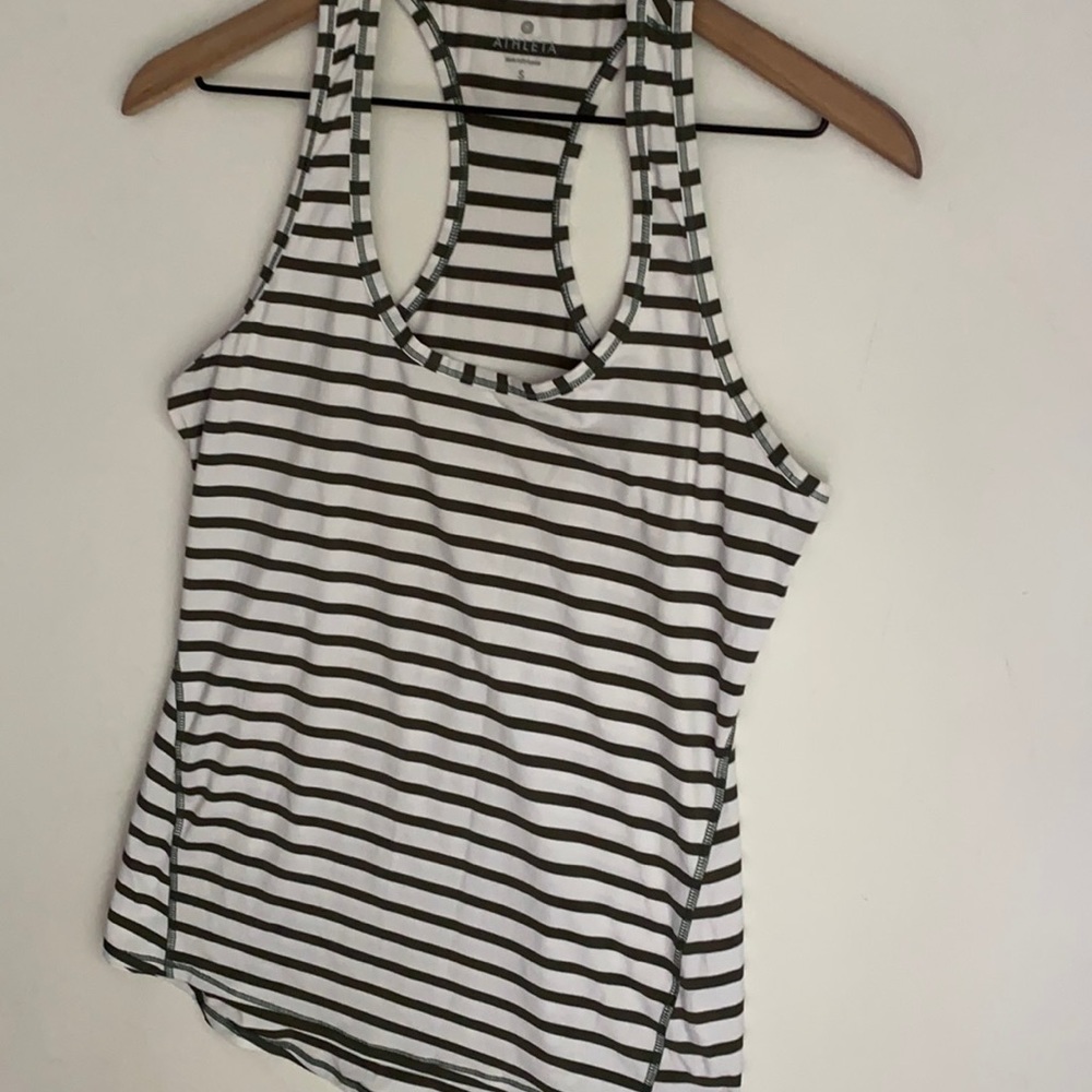 GREEN & WHITE‎ ATHLETA Women’s Chi Tank Top, Size S - Picture 3 of 9